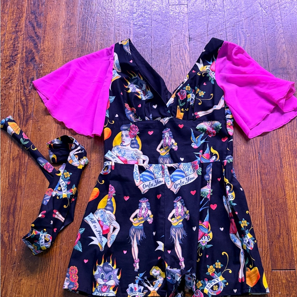 Victory Parade Women’s Rockabilly Romper Betty Bombshell design